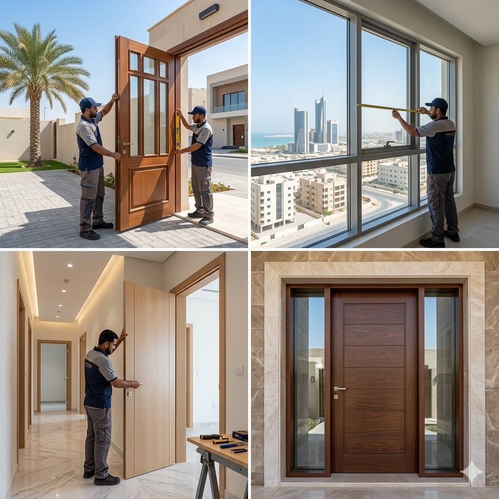 تركيب الأبواب والنوافذ
